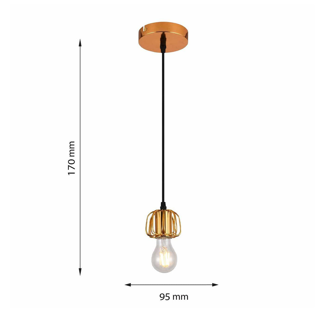 Lámpara Colgante Avril Gold, Dorado - VIRTUAL MUEBLES