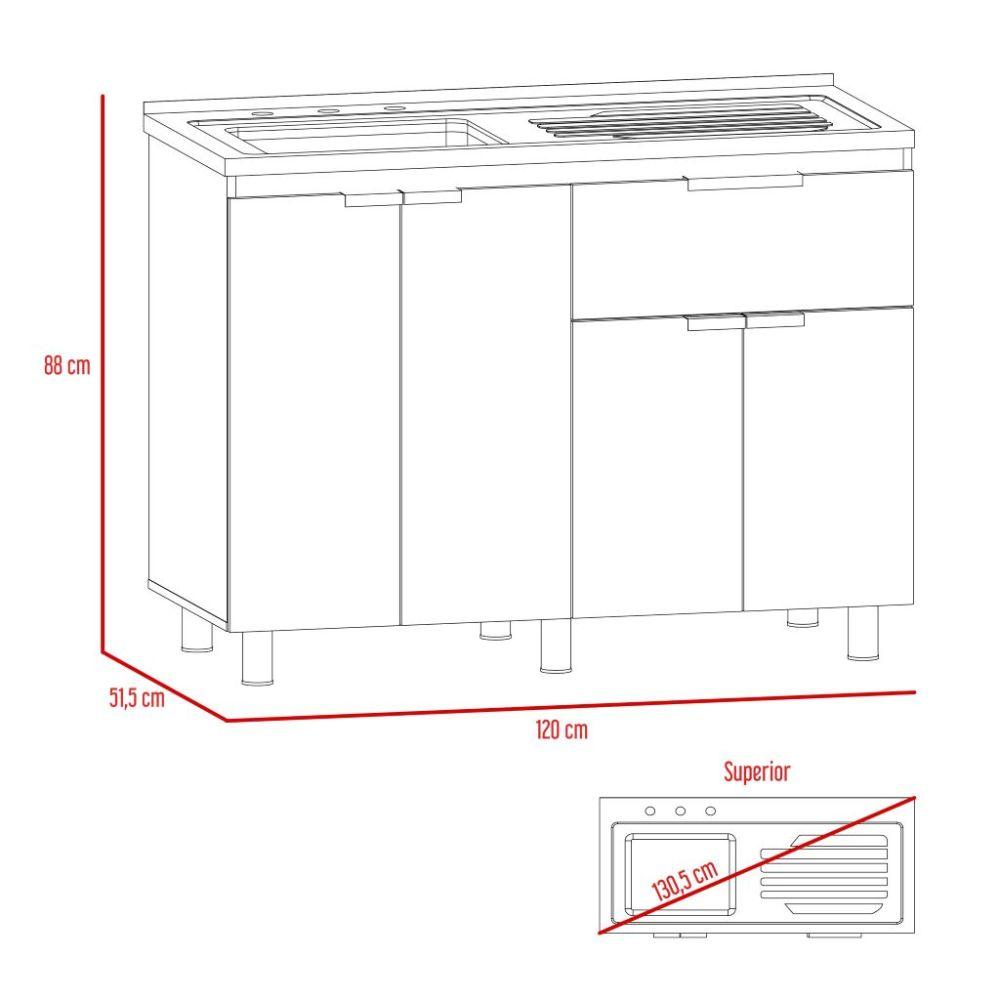 Combo Para Cocina Gobi Incluye Gabinete Inferior y Superior.