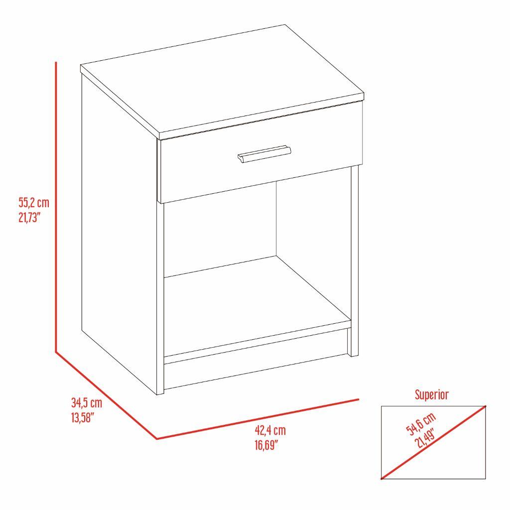 Combo para Habitación Almada, incluye Panel de TV y Mesa de Noche.