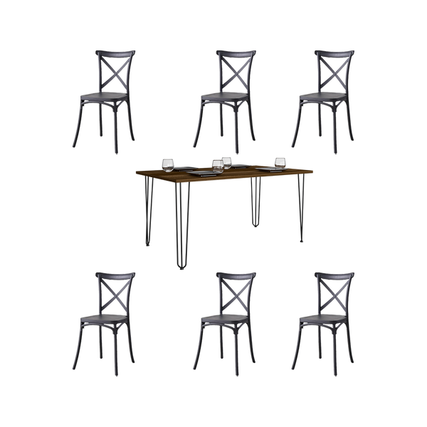Combo Comedor Sheki , Incluye Comedor y 6 sillas