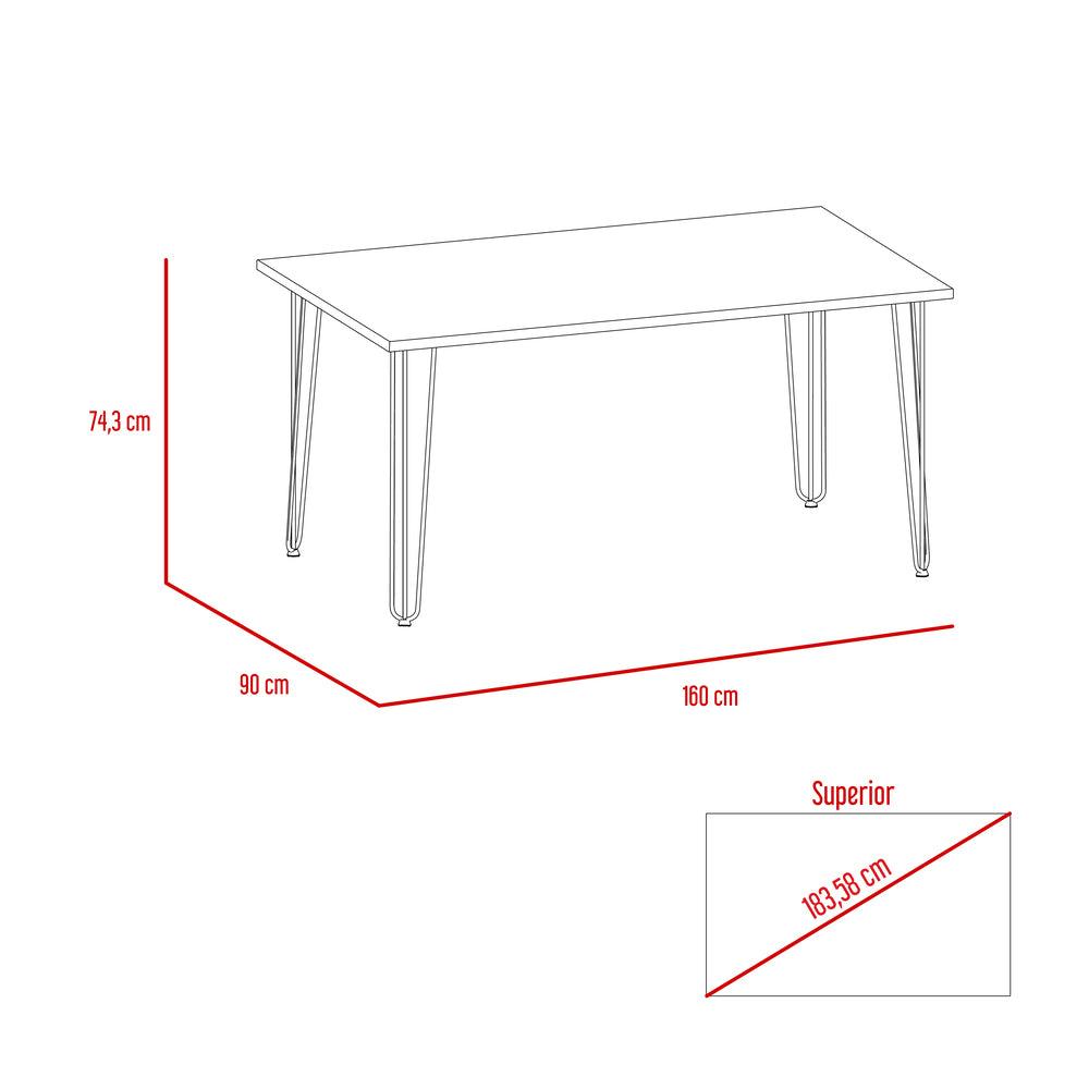 Combo Comedor Bomira, Miel, Chocolate y Café Claro, Incluye Comedor y 6 Sillas - VIRTUAL MUEBLES