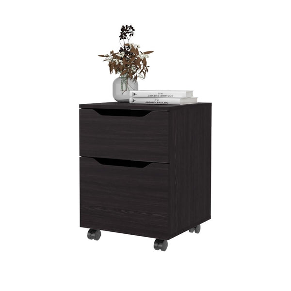 Mesa de Noche Ethan, Wengue, con espacio para colocar objetos decorativos ZF