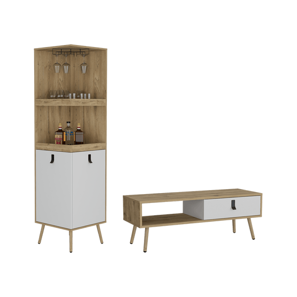 Combo Para Sala Vitalit, Incluye Mesa de Centro y Bar Esquinero