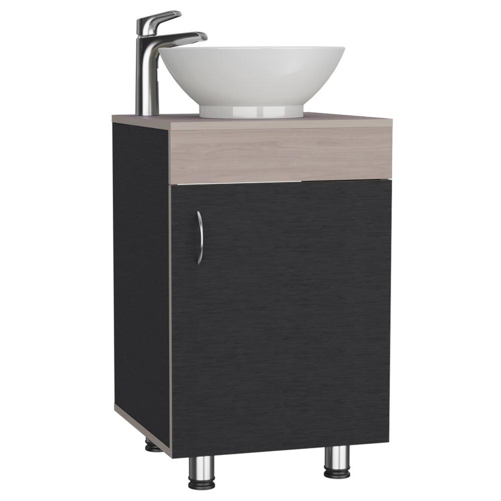 Mueble Lavamanos Coralyn, Wengue y Nacar, con Amplio Espacio de Almacenamiento - VIRTUAL MUEBLES