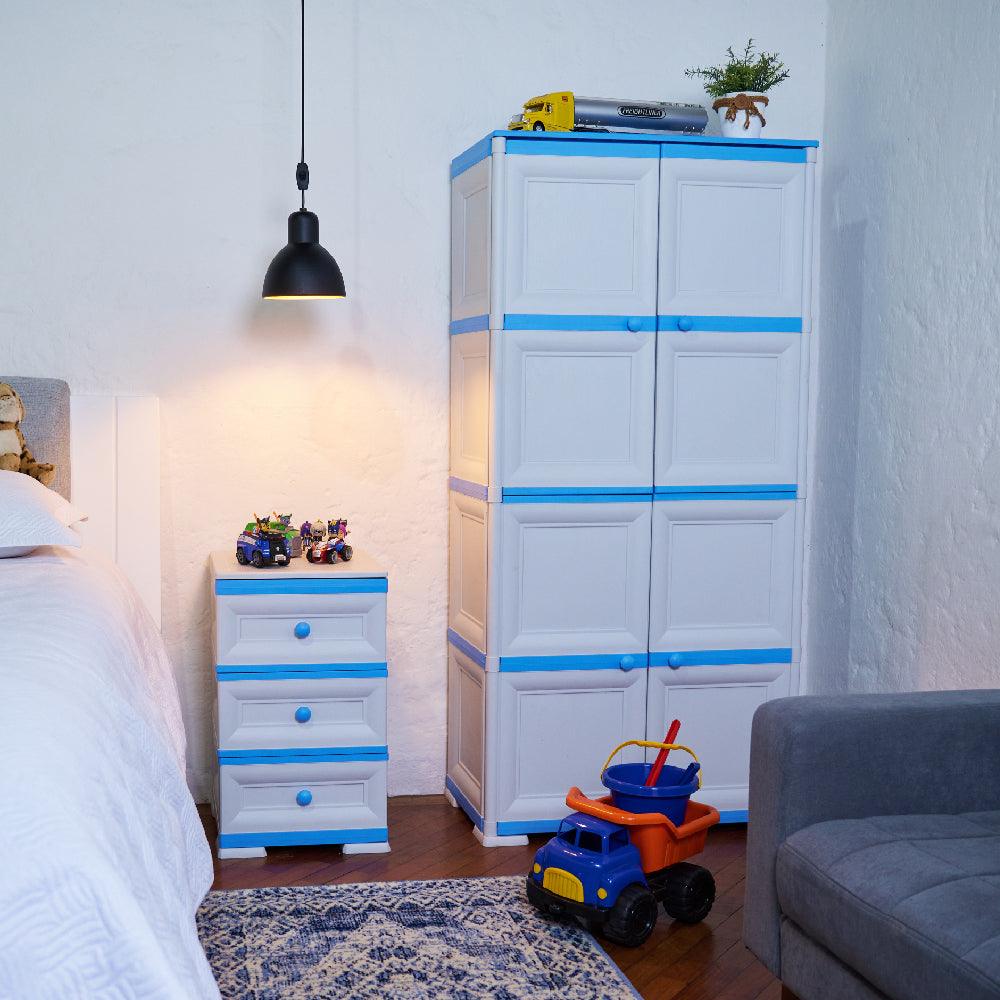 Mueble Organizador Elegance Da Vinci Liso color Infantil Azul para Habitación.