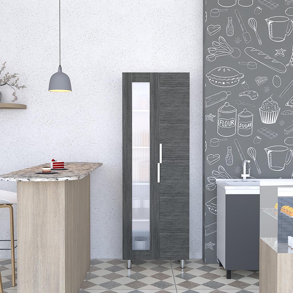 Mueble Multiusos Diamante, Gris, con Dos Puertas Cuatro Entrepaños y Amplio Espacio de Almacenamiento - VIRTUAL MUEBLES