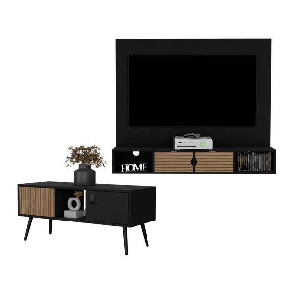 Combo Para Sala Voltera, Incluye Panel y Mesa de Centro