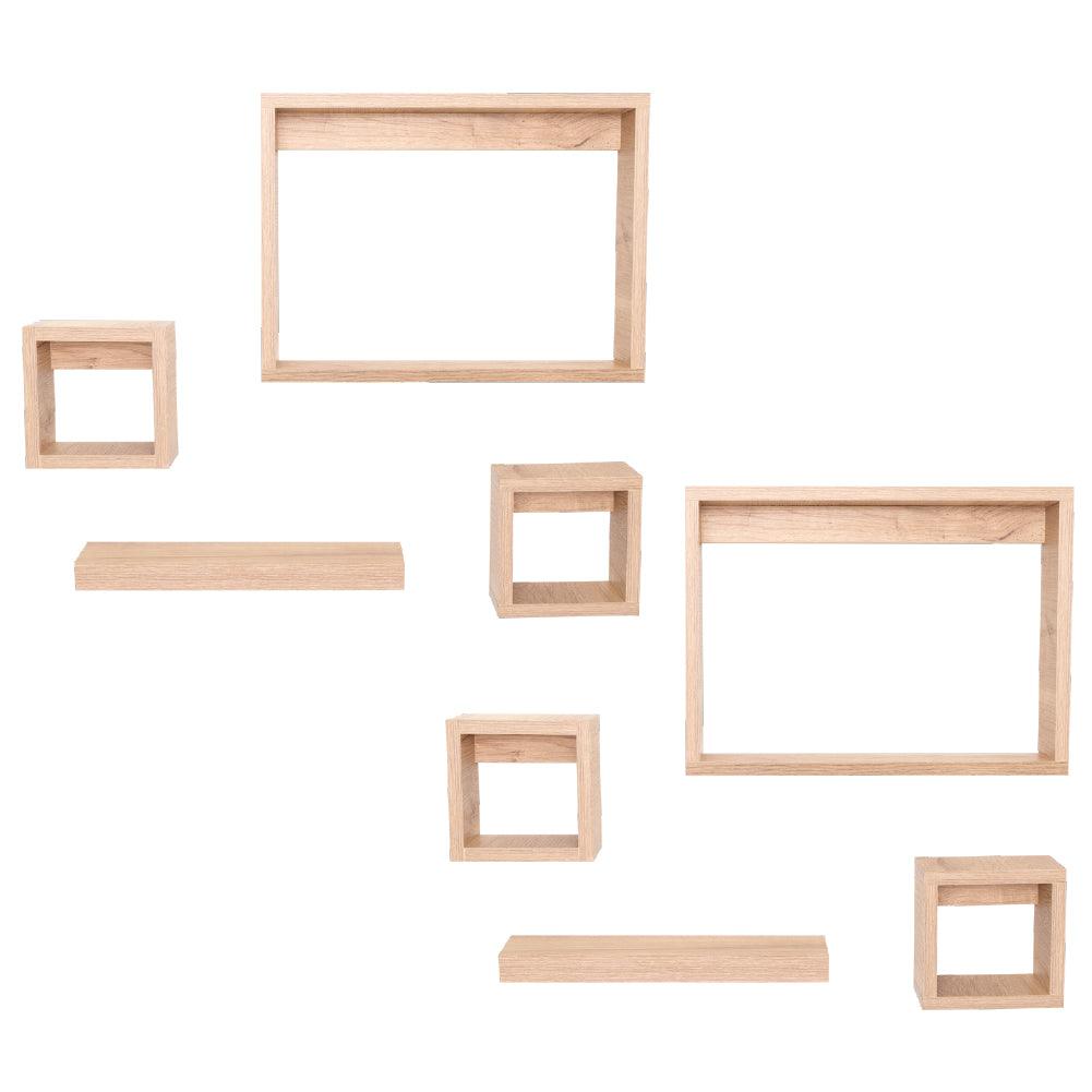 Set de Repisas Amelia, Beige, X8 Unidades - VIRTUAL MUEBLES