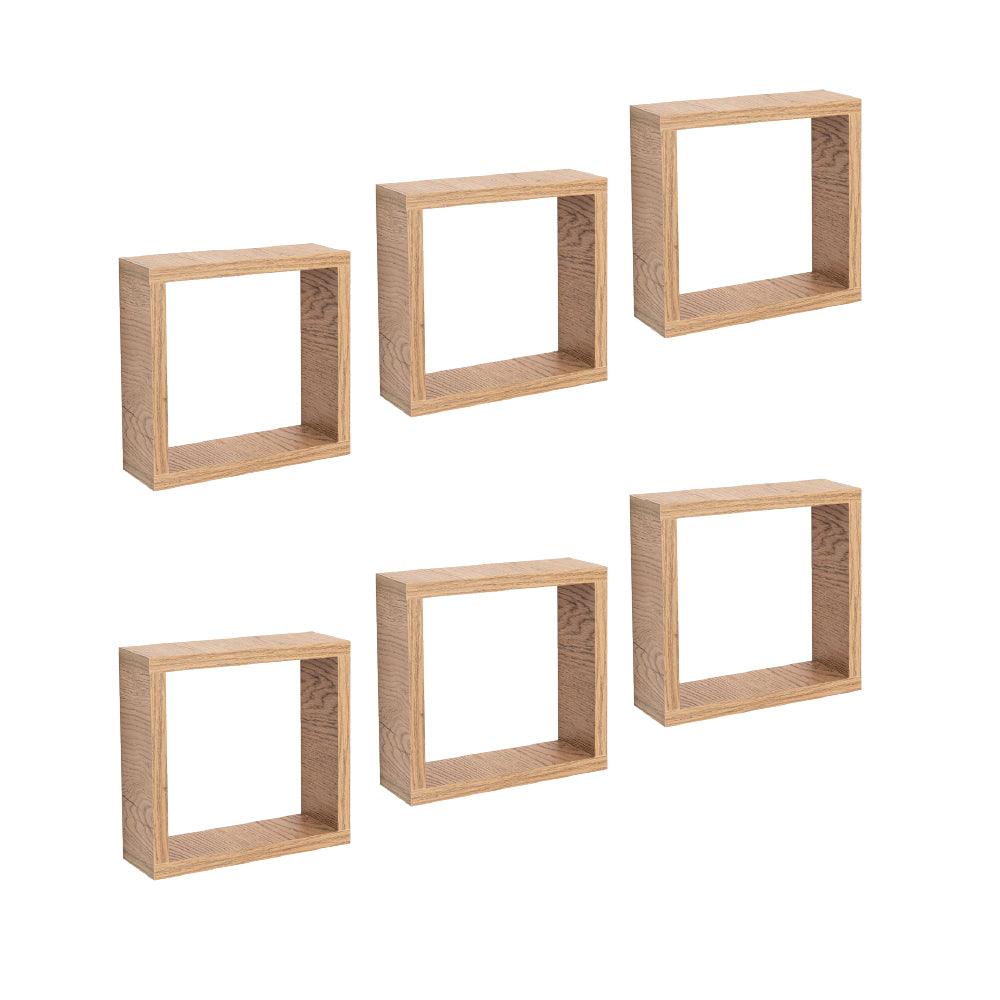 Set de Repisas Cuadradas Eros, Beige, X6 Unidades - VIRTUAL MUEBLES