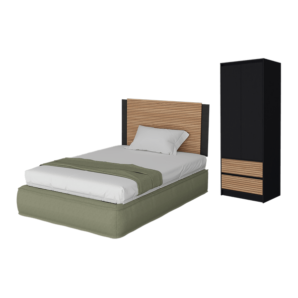 Combo Para Habitación Kariv 2, Incluye Cabecero y Closet