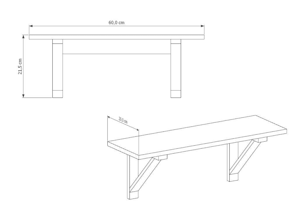Repisa Rectangular Bella, Beige, X2 Unidades - VIRTUAL MUEBLES