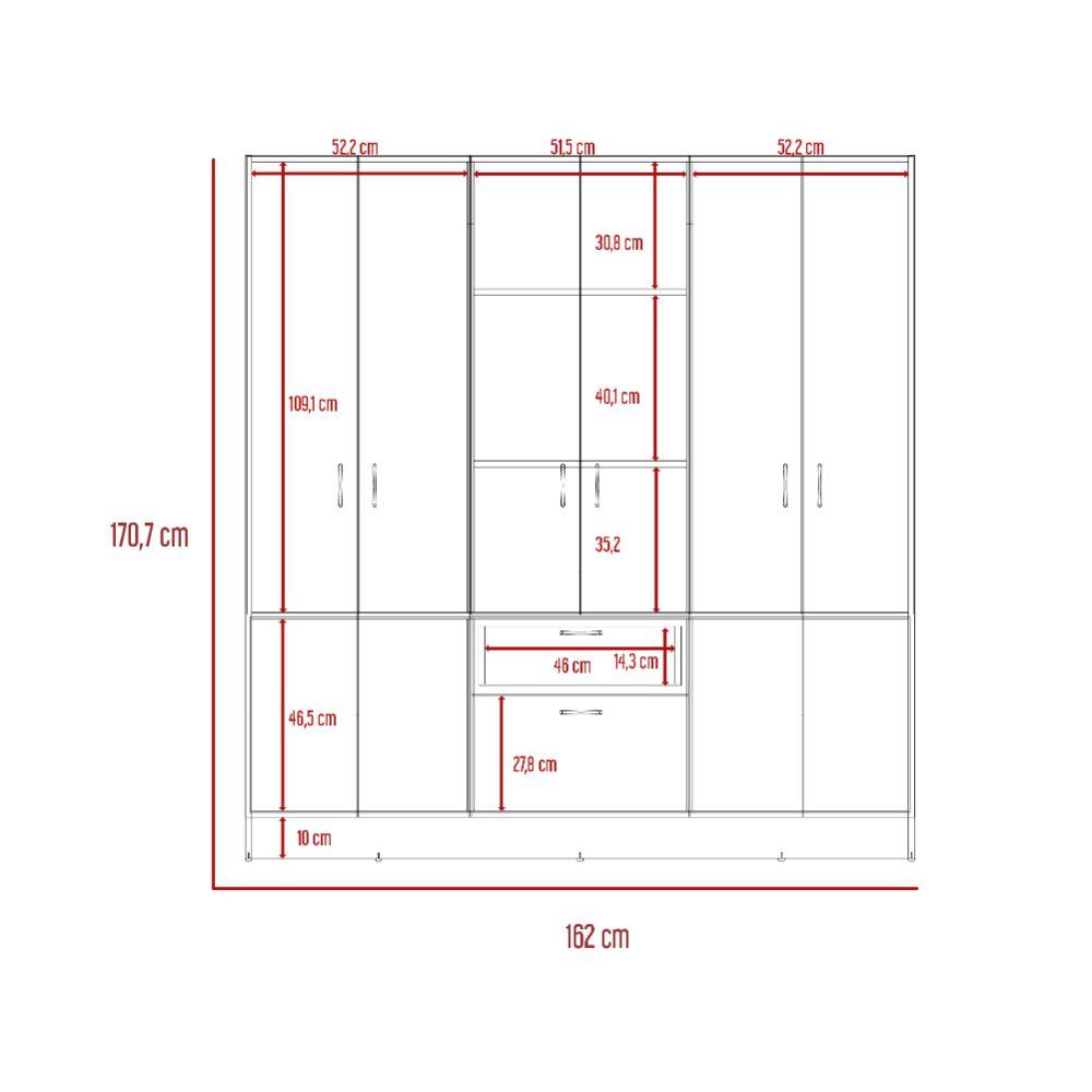 Combo para Habitación Runar, incluye Closet y Organizador.