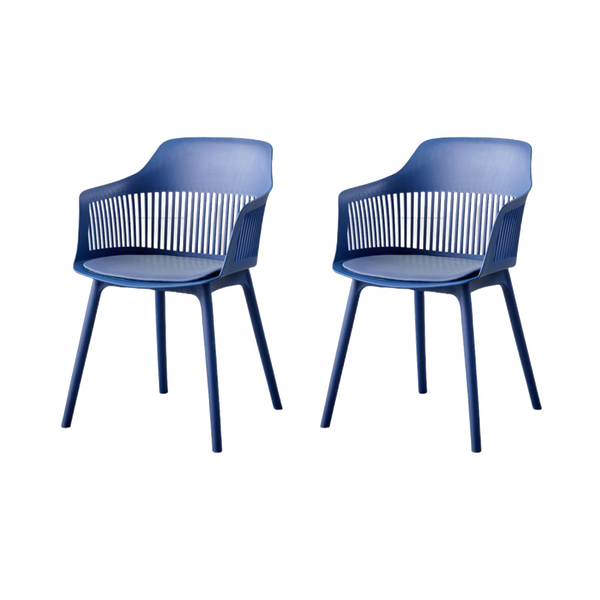 Silla Con Cojin Max, Color Azul, Con espaldar y cojín X2