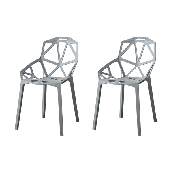 Silla Roxy, Color Gris Oscuro, Con espaldar y diseño Moderno X2