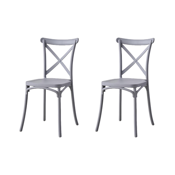 Silla Betany, Color Gris Oscuro, Con espaldar y diseño minimalista X2