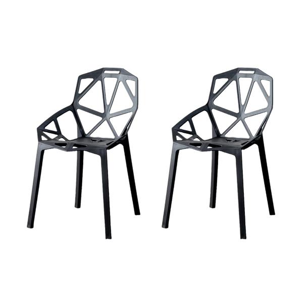 Silla Roxy, Color Negro, Con espaldar y diseño Moderno X2