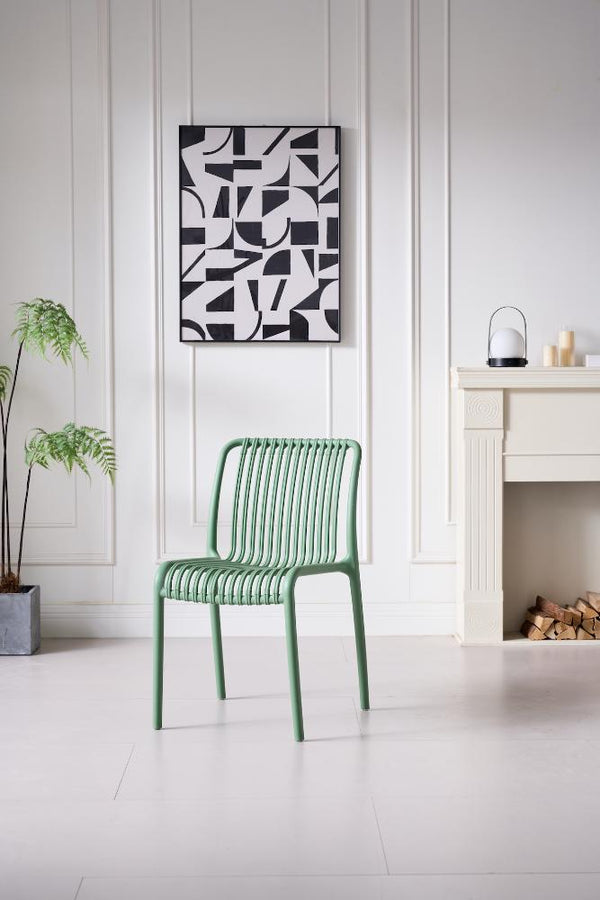 Silla Terra, Color Verde Olivo, Con espaldar