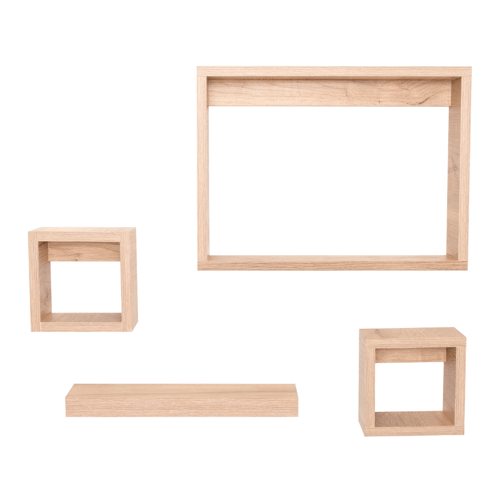 Set de Repisas Amelia, Beige, X8 Unidades - VIRTUAL MUEBLES