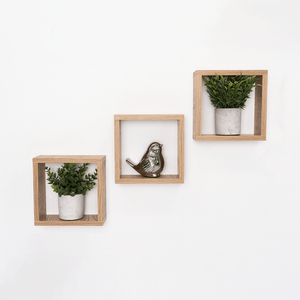 Set de Repisas Cuadradas Eros, Beige, X6 Unidades - VIRTUAL MUEBLES