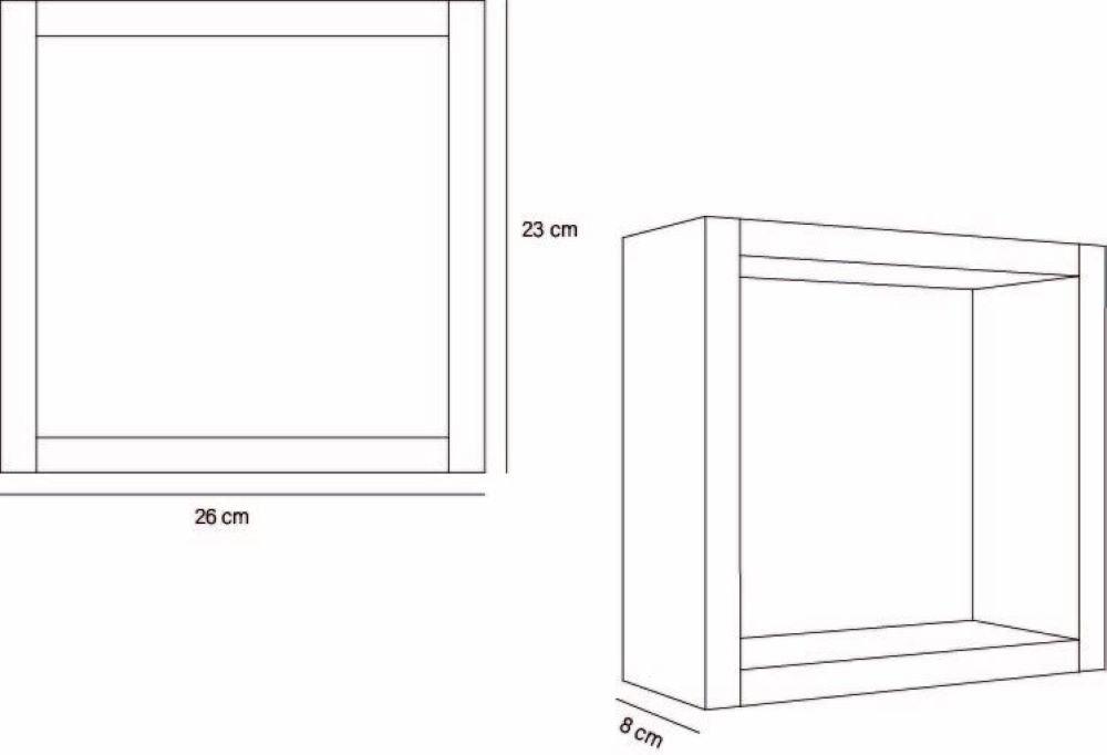 Set de Repisas Cuadradas Eros, Beige, X6 Unidades - VIRTUAL MUEBLES