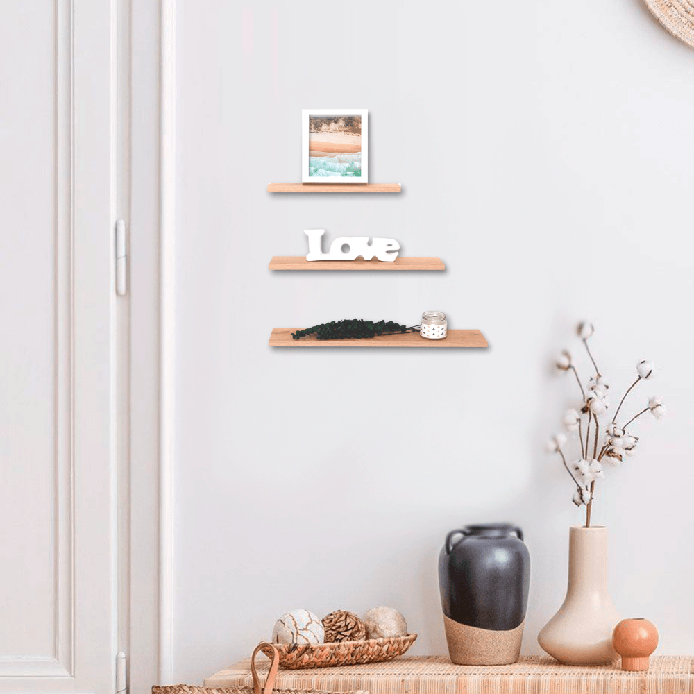 Set de Repisas Flotantes Ballucci, Beige, X6 Unidades - VIRTUAL MUEBLES