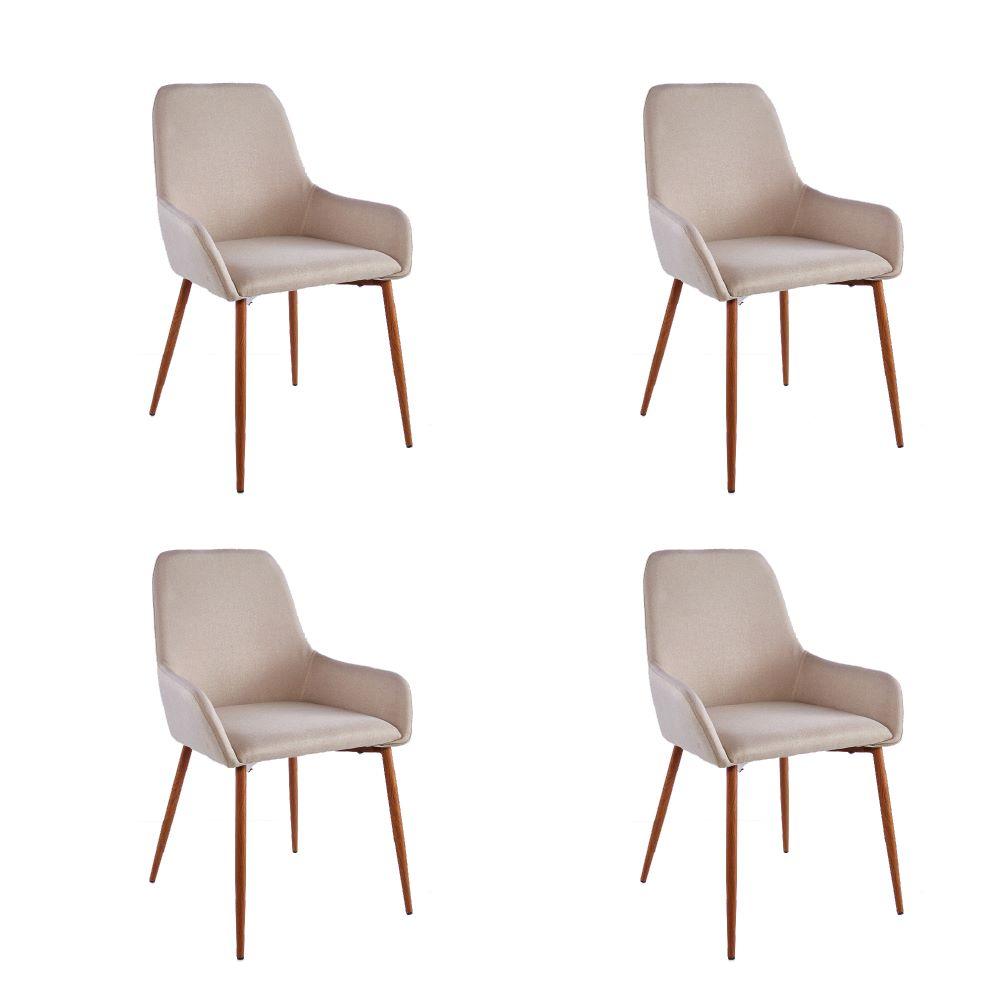 Sillas Clasicas Concept X4, color Cafe Claro Y Chocolate para Sala.