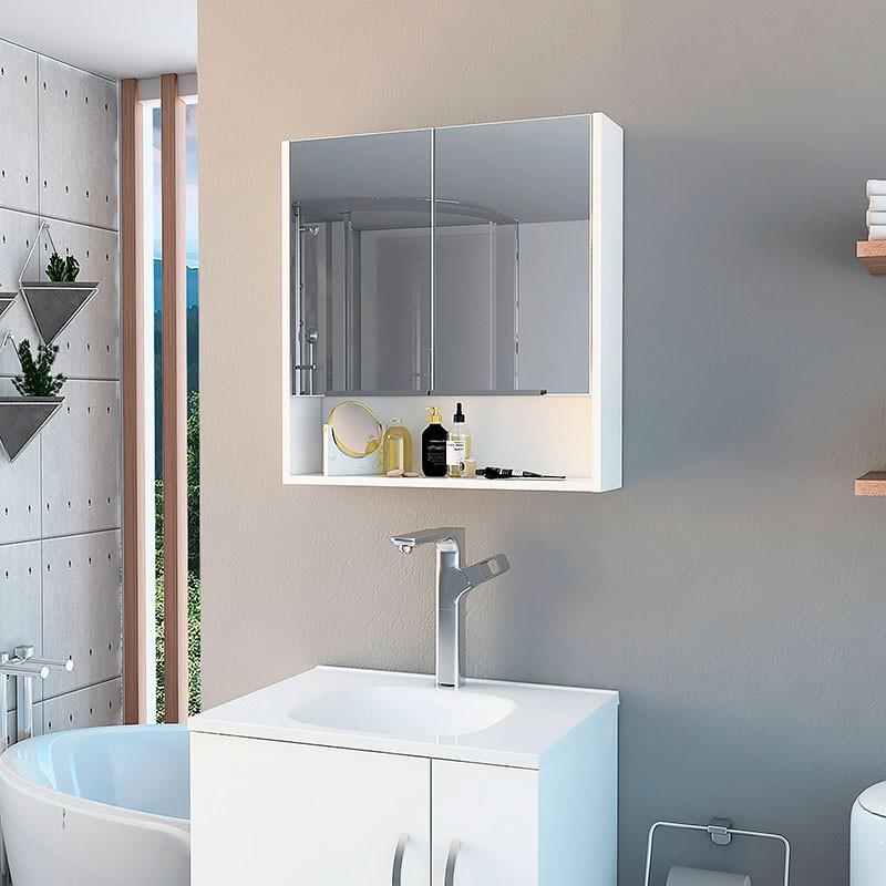 Combo para Baño Nahia, incluye Mueble Auxiliar y Gabinete.