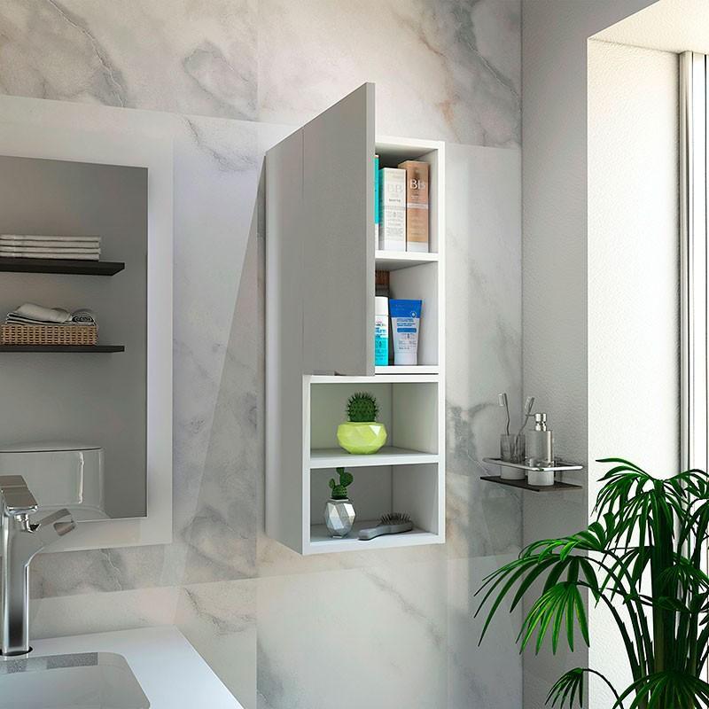 Combo para Baño Nahia, incluye Mueble Auxiliar y Gabinete.